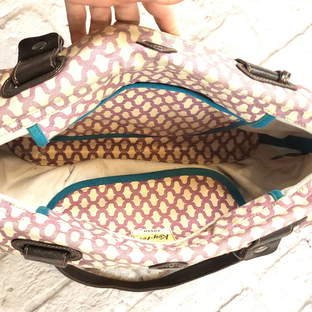 Fossil Key Per Women's Coated Canvas Colorful Pur… - image 5